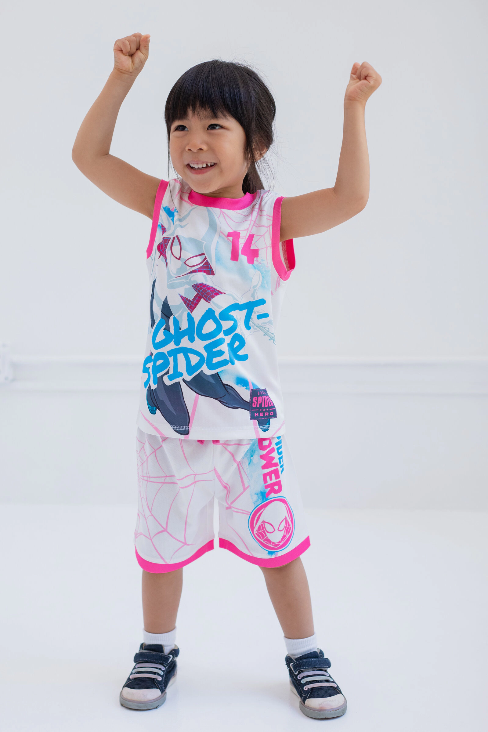 Marvel Spider-Verse Girls' Athletic 2-Piece Tank Top and Shorts Set