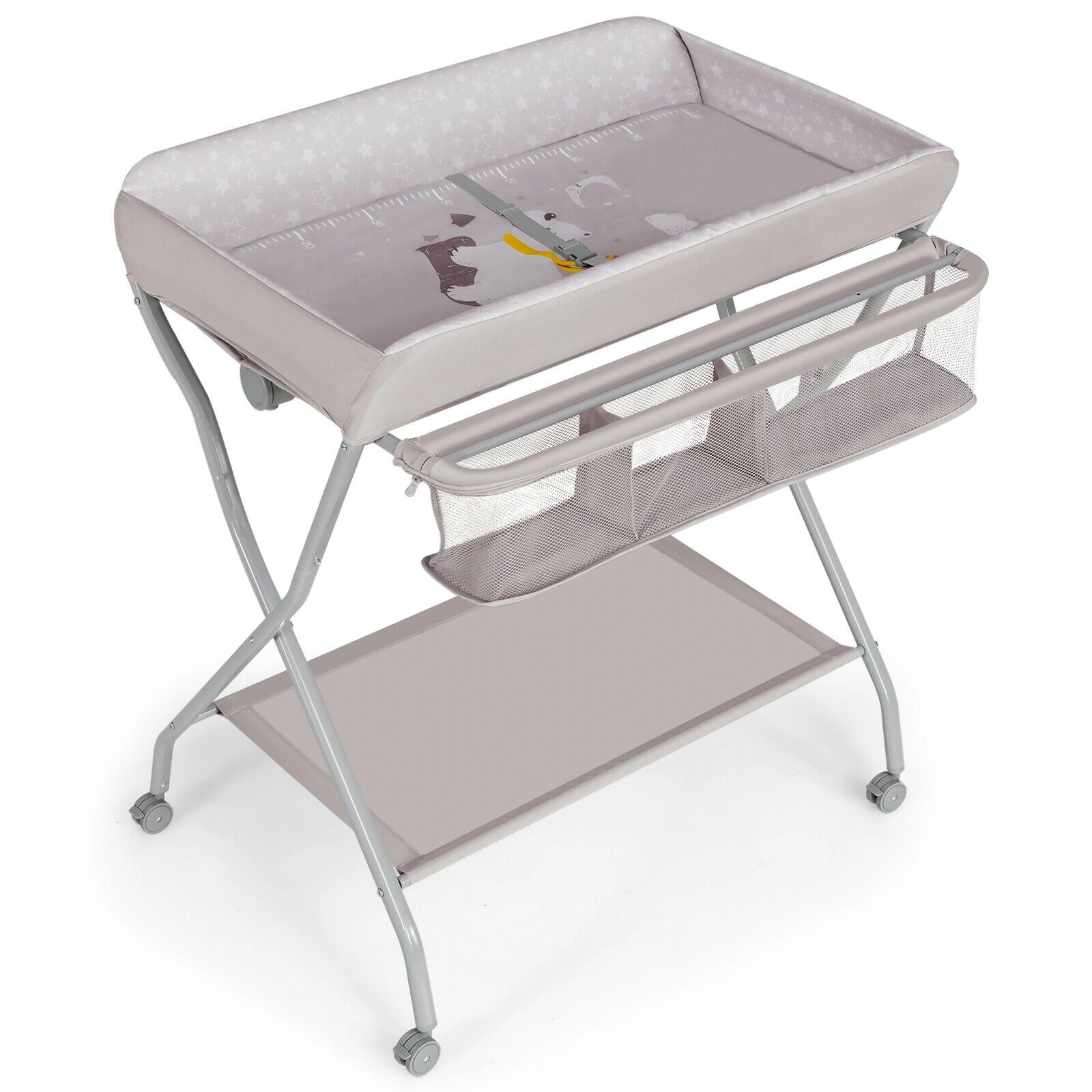 SlickBlue kids Changing Table with Folding Frame and Organizer Shelf