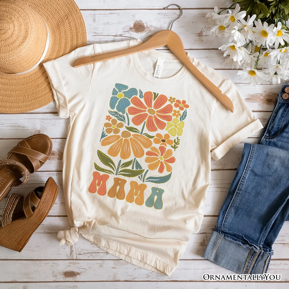 OrnamentallyYou Womens Boho Floral Mama T-Shirt