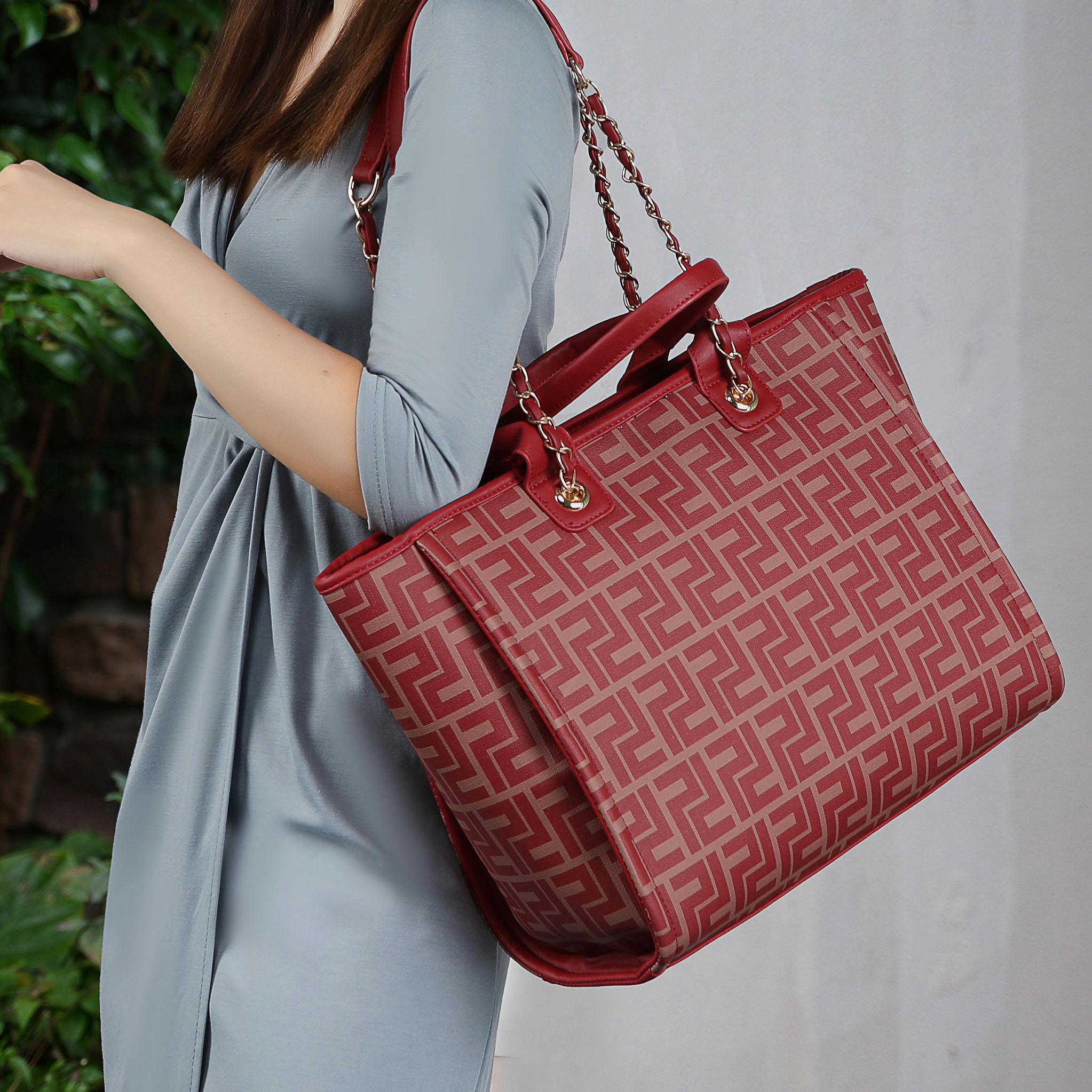 MKF Collection by Mia K. Marlene Tote Bag with Matching Wallet Vegan Leather