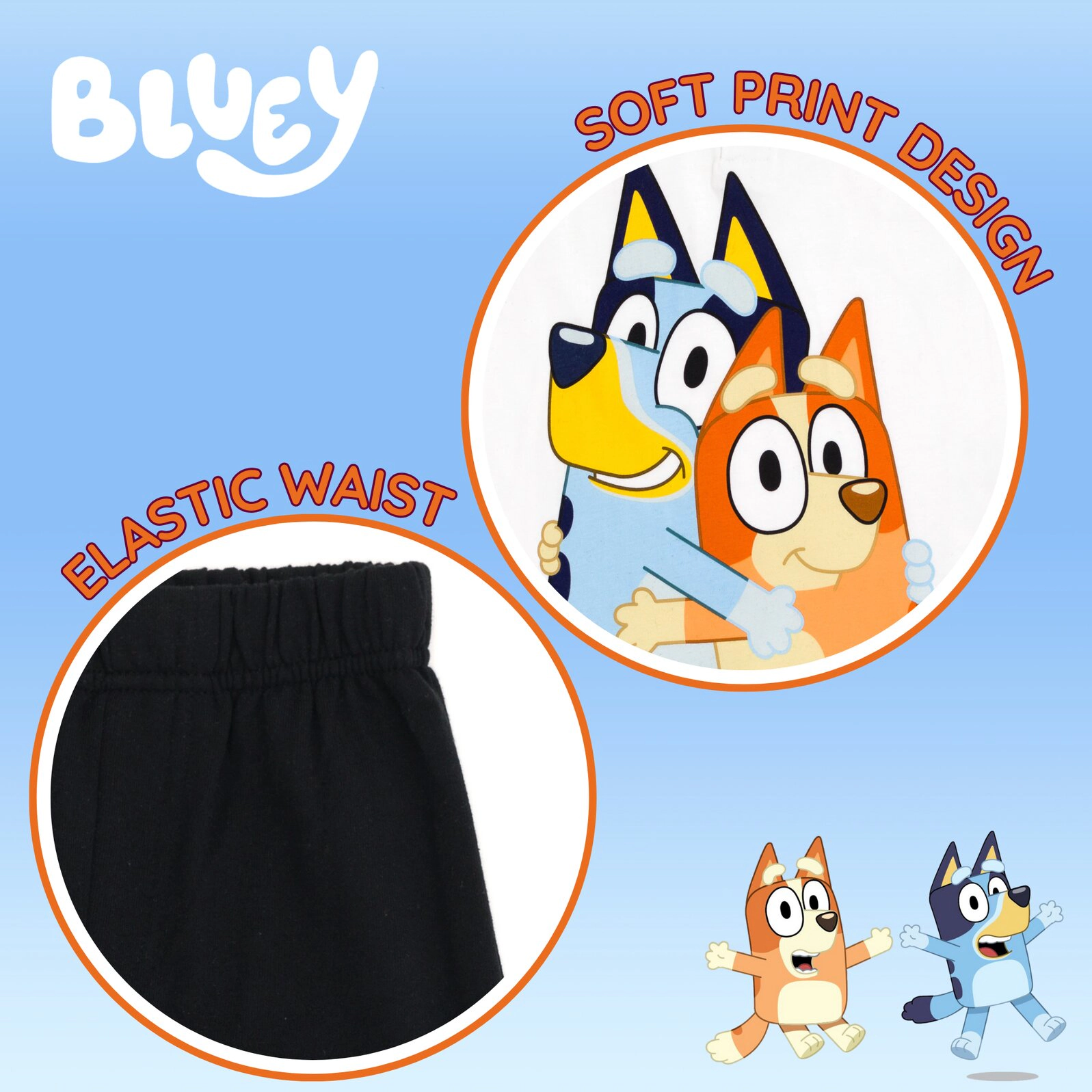 Bluey Boys' 2-Piece Tee and Pants Set