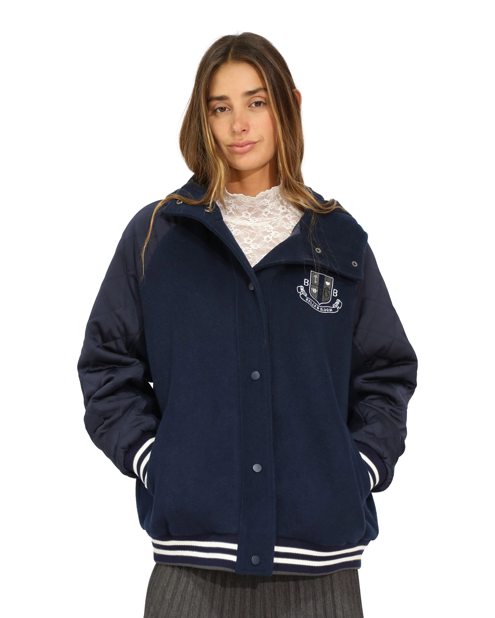 Belle & Bloom Remix Bomber Varisty Jacket