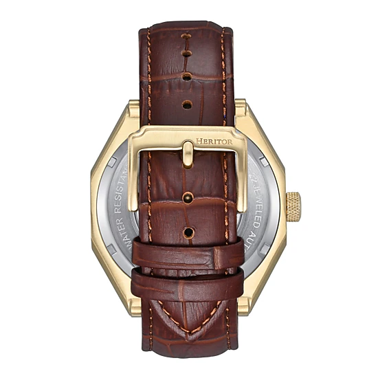 Heritor Automatic Antoni Leather-Band Watch