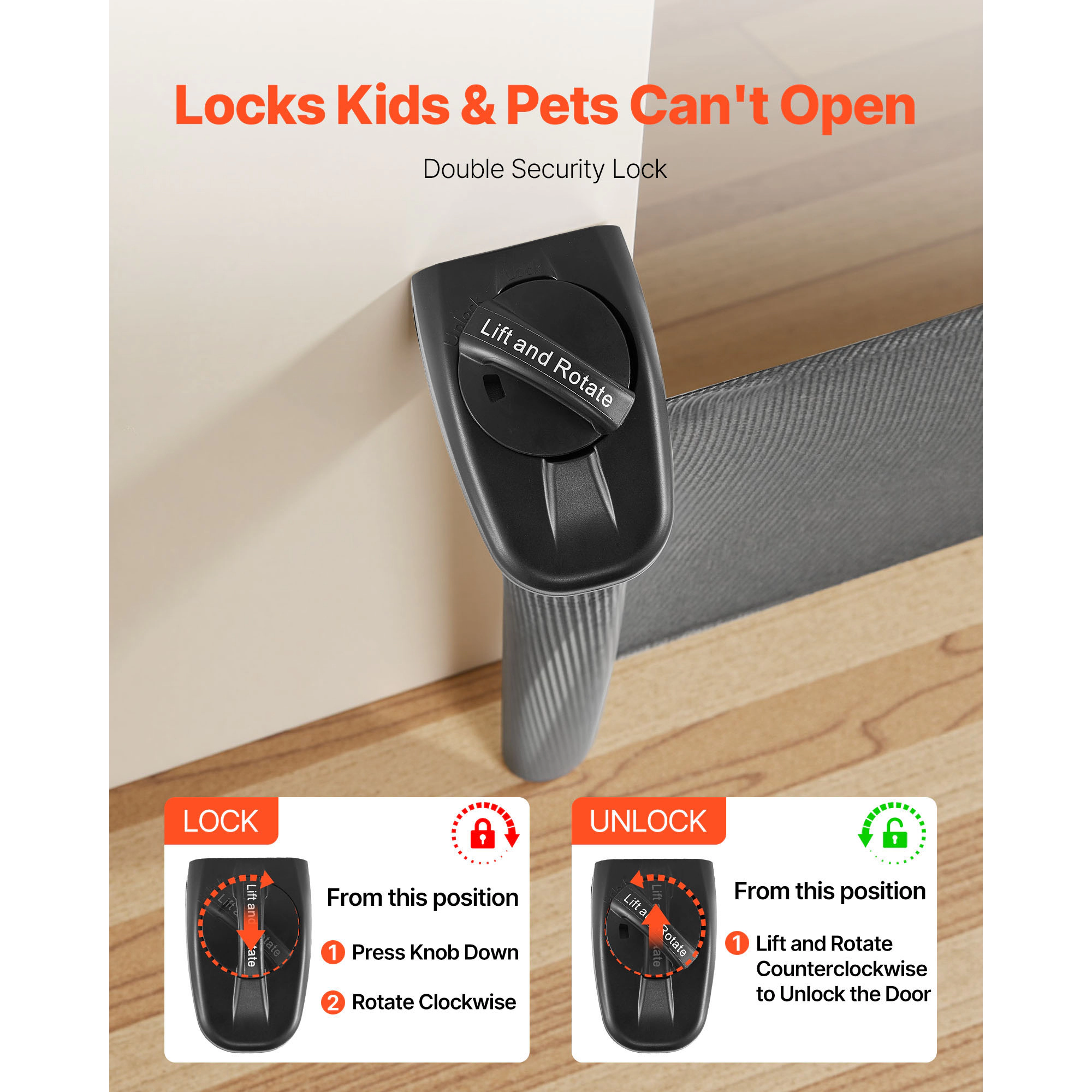 HONGGE Retractable Baby Gate, Mesh Gate for Stairs and Hallways