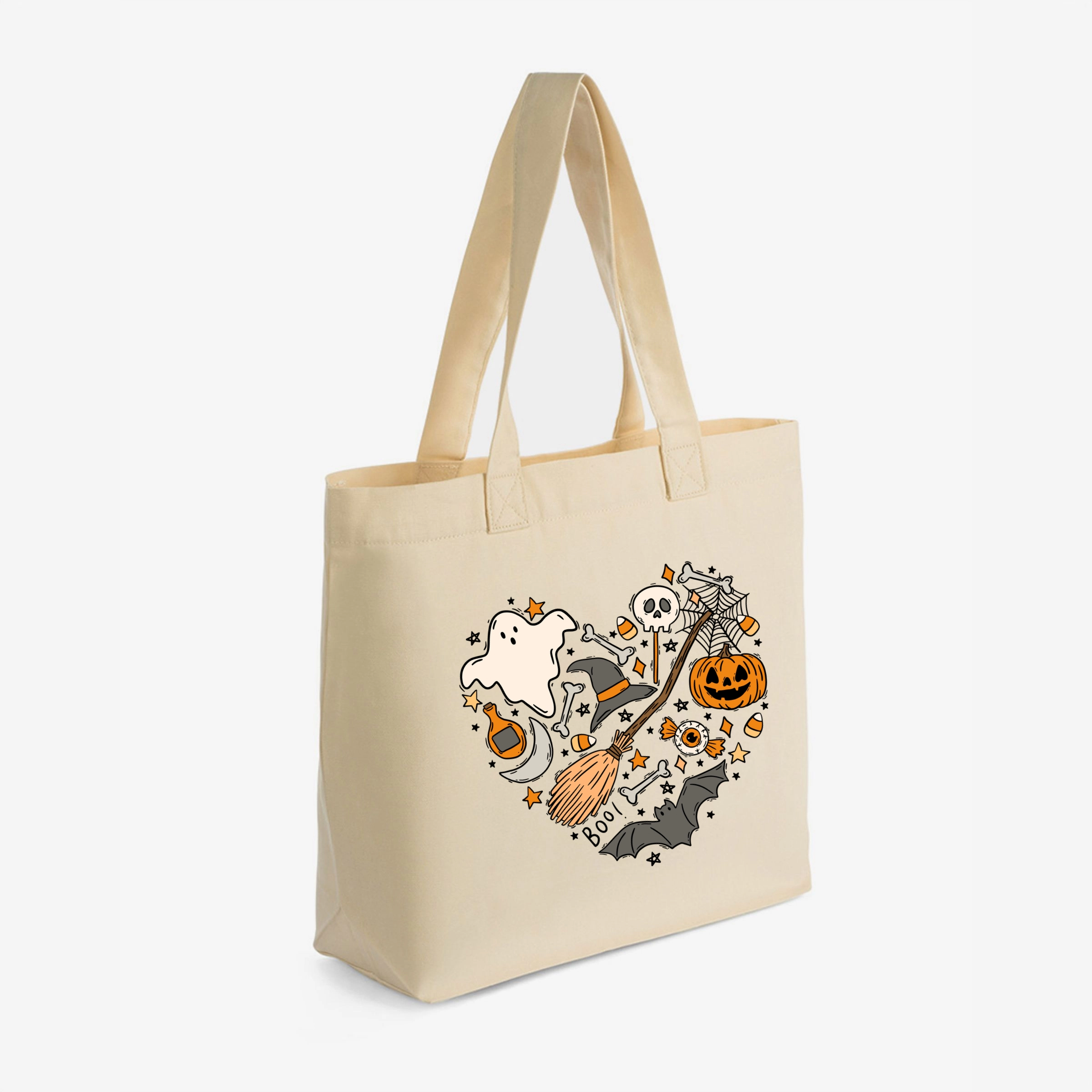 Simply Sage Market - Zippered Canvas Tote - Halloween Heart