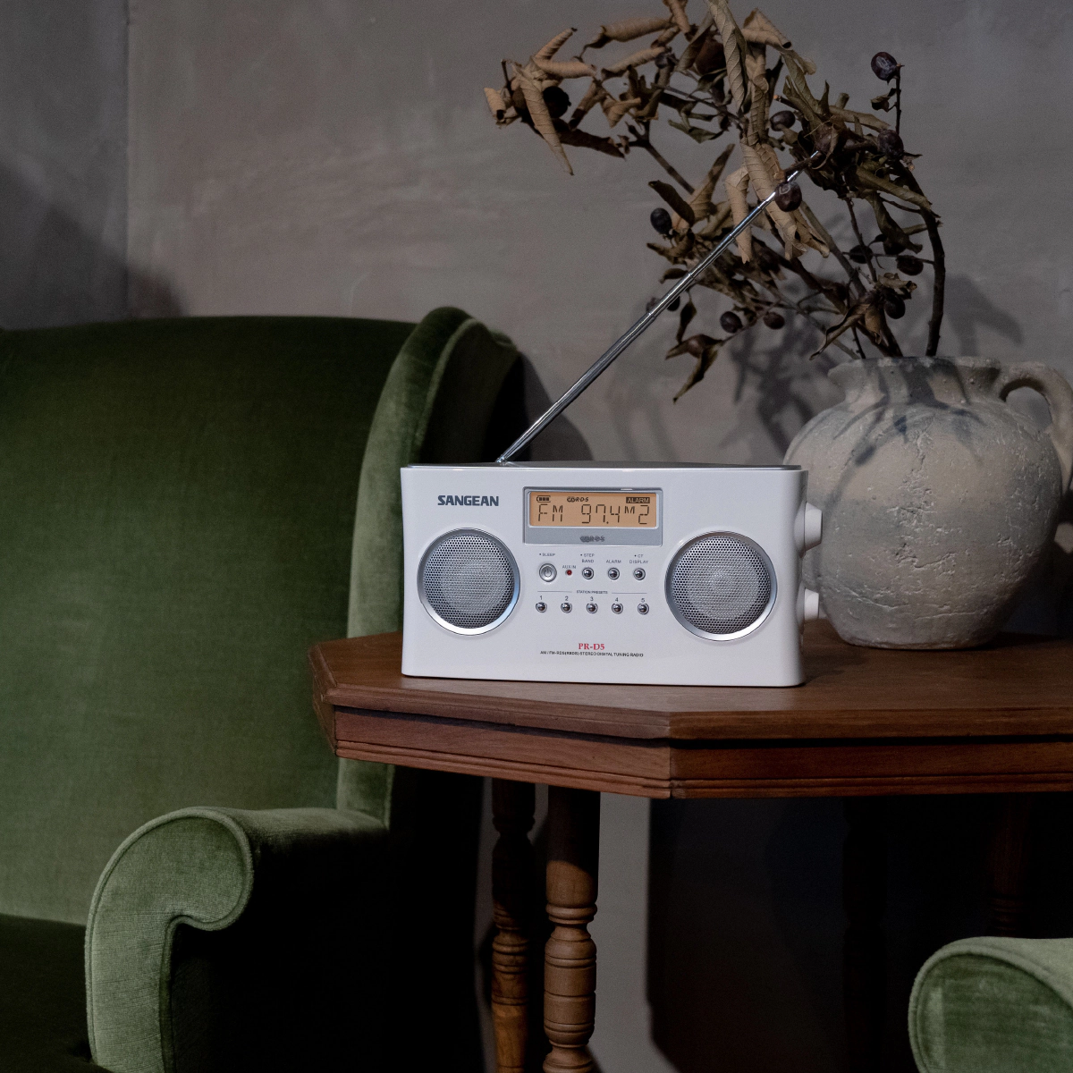Sangean PR-D5BK Portable AM/FM Radio, Digital PLL Tuning and RDS