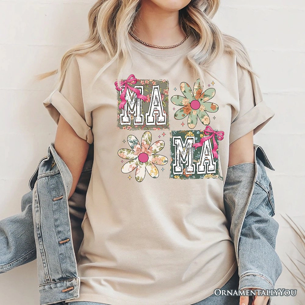 OrnamentallyYou Womens Floral Mama Coquette T-Shirt