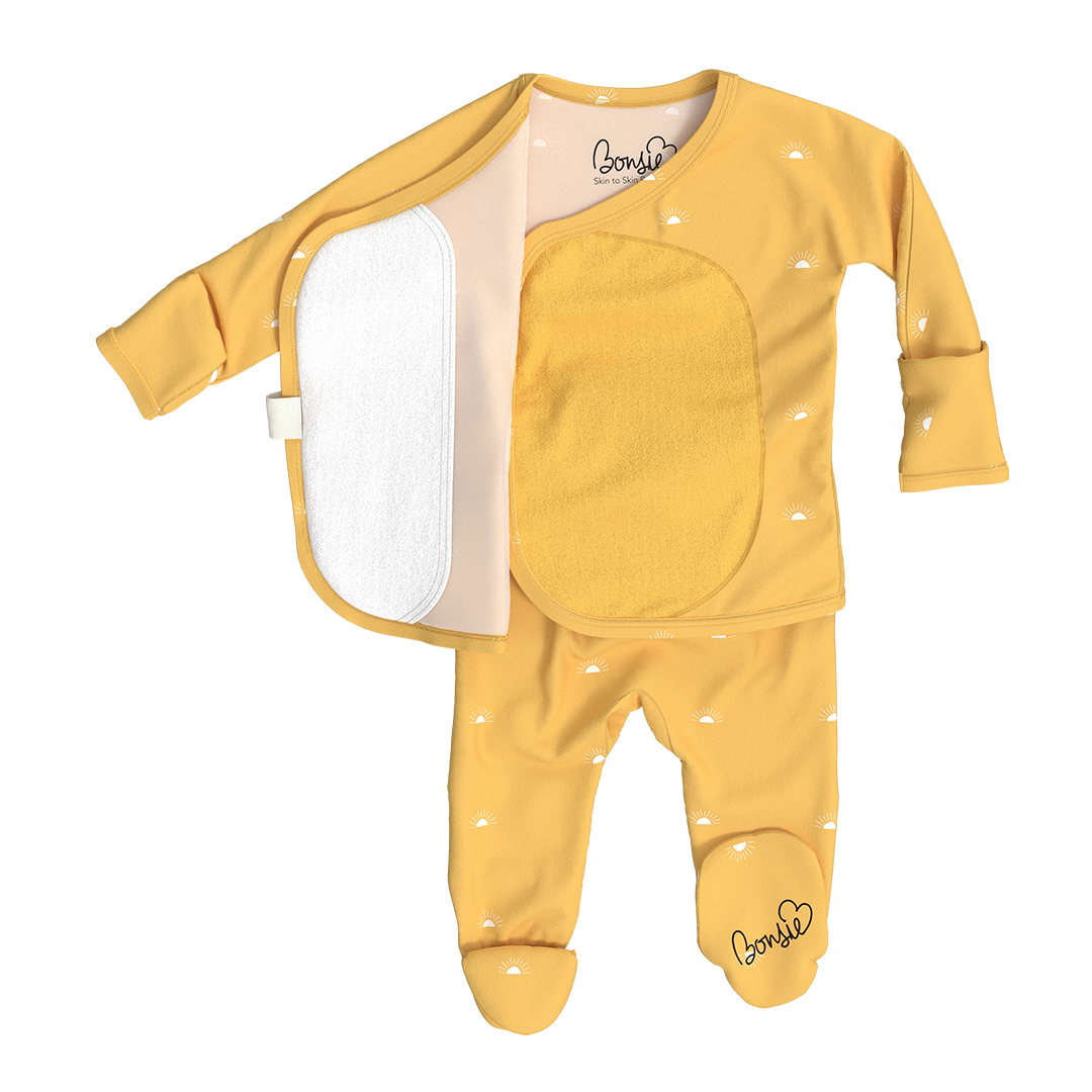 Bonsie Footie - Sunrise, Skin-to-Skin Babywear