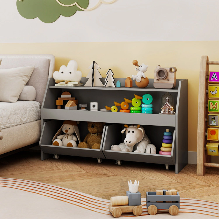Hivvago Kids Toy Storage Organizer with Movable Drawers