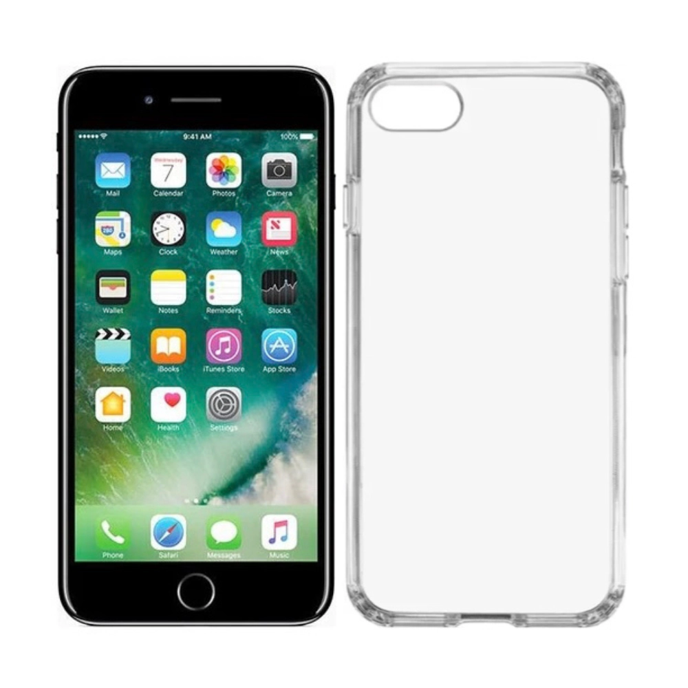Qixxronics Clear Phone Case for iPhone SE2 / iPhone SE3 Protection Cover for iPhone SE2/SE3 Shockproof Protective Case