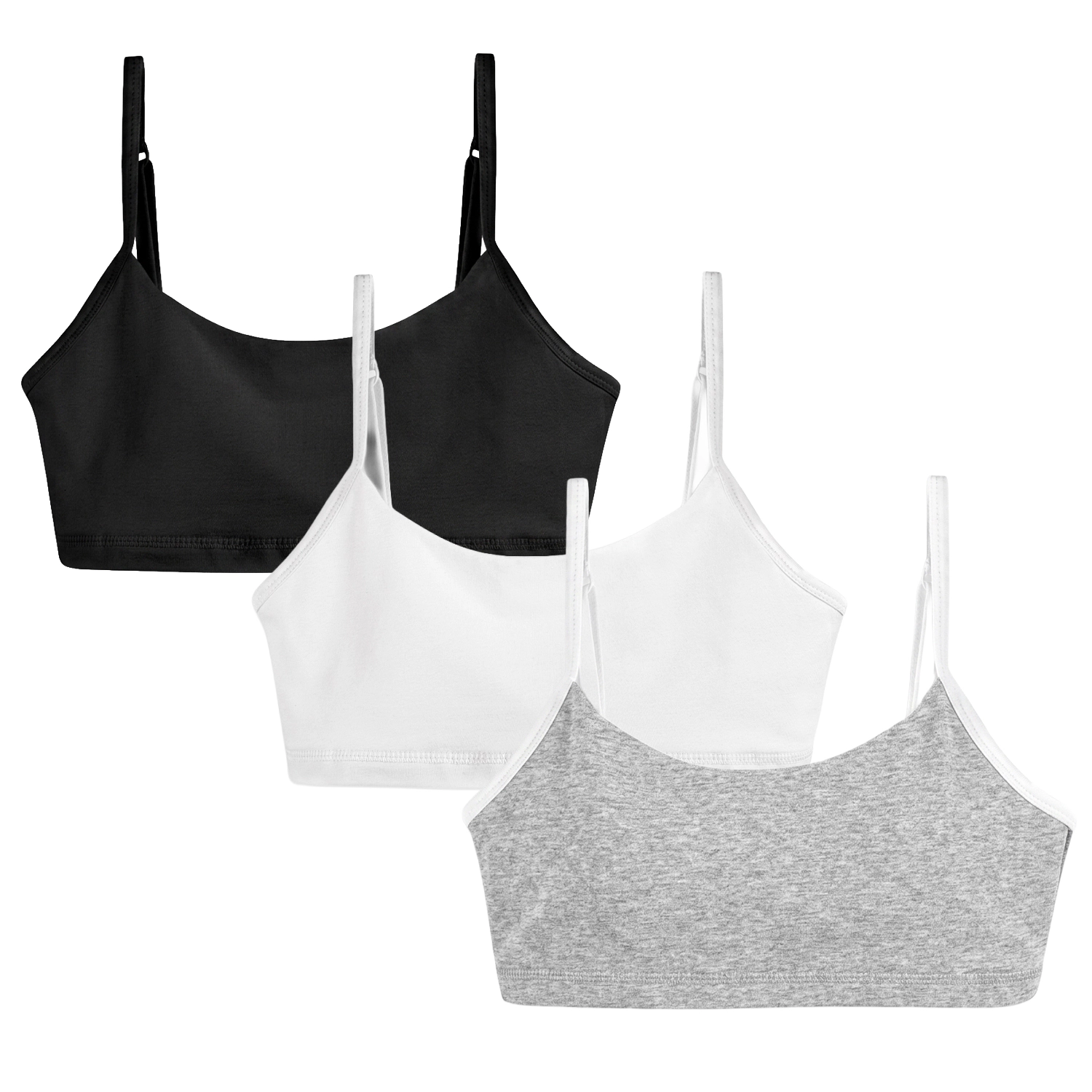Mightly Girls Organic Cotton Bralette 3-pack