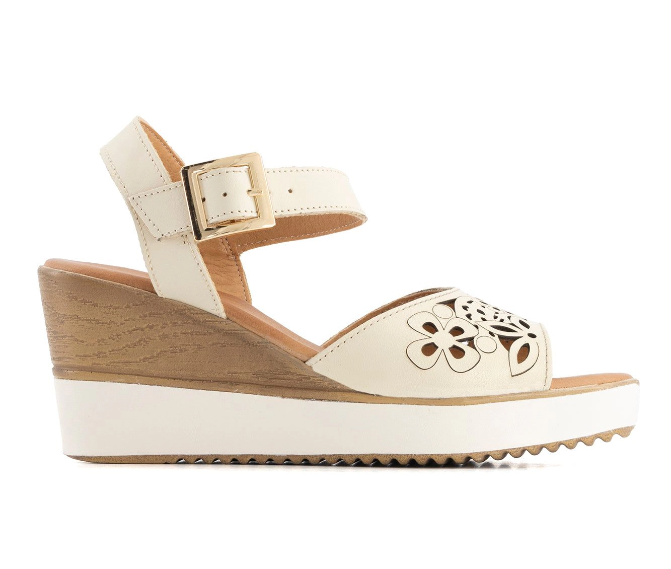 Andrea Womens Wedge Heel Ankle Strap Platform Sandals