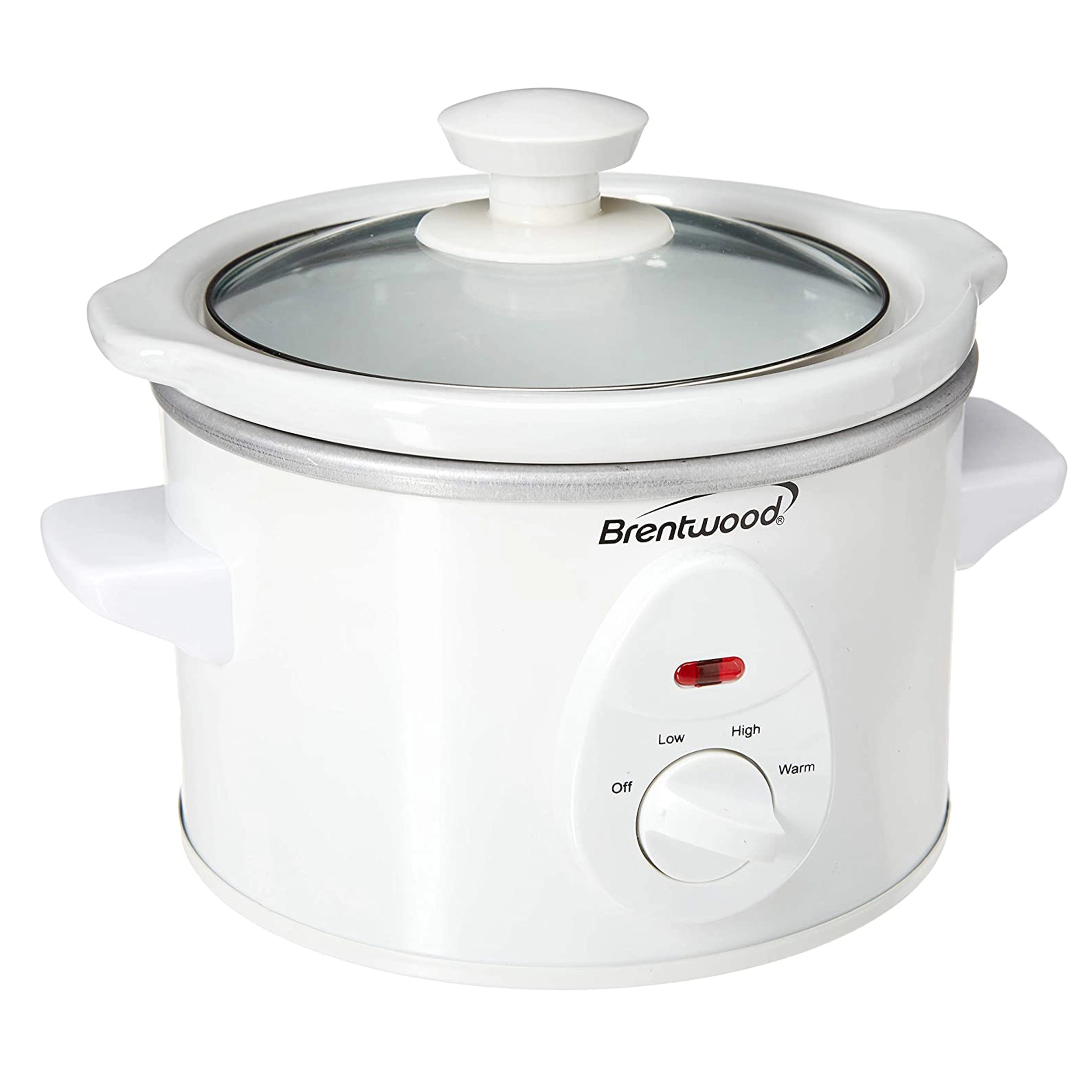 Brentwood 1.5 QT Slow Cooker in White