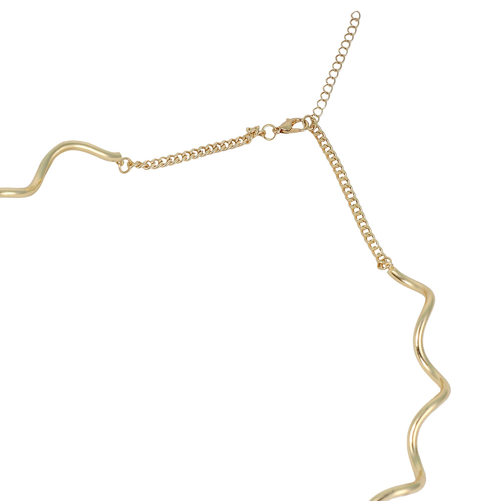 SOHI Women's The Coil-Coeur Collar Necklace - California Gold