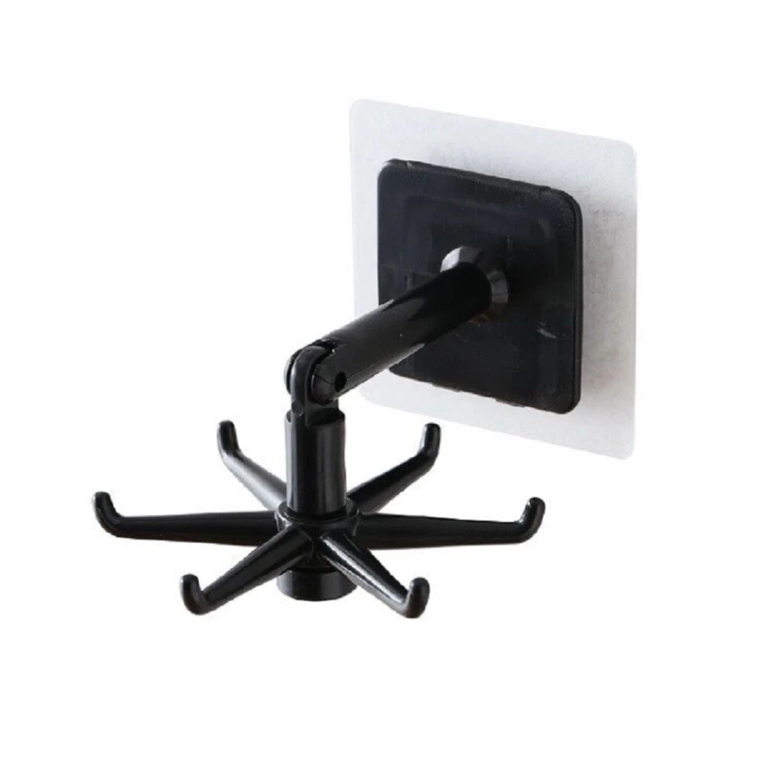 Home Collection 360° Rotating 6-Claw Utility Hook Self-Adhesive Wall Hanger