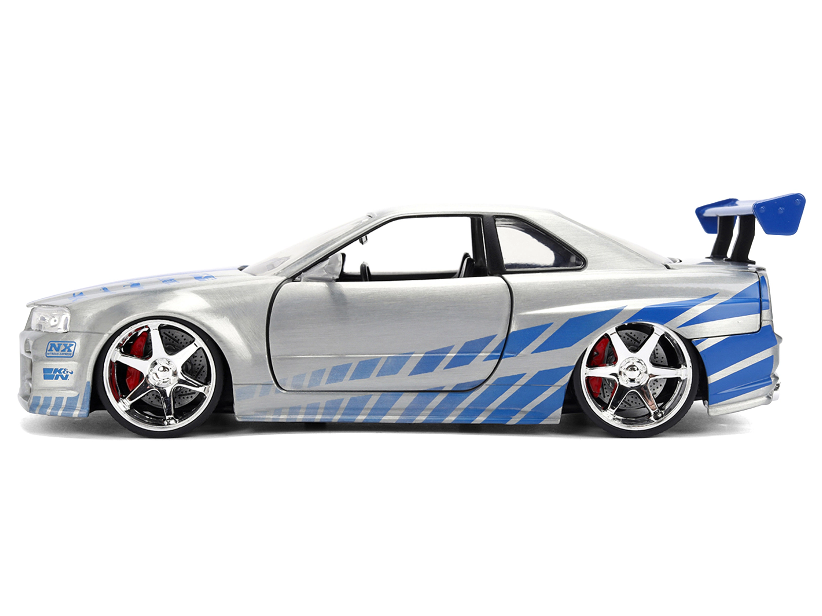 Jada Brian's Nissan Skyline GT-R (R34) RHD (Right Hand Drive) Brush Finish  "2 Fast 2 Furious" (2003) Movie 25