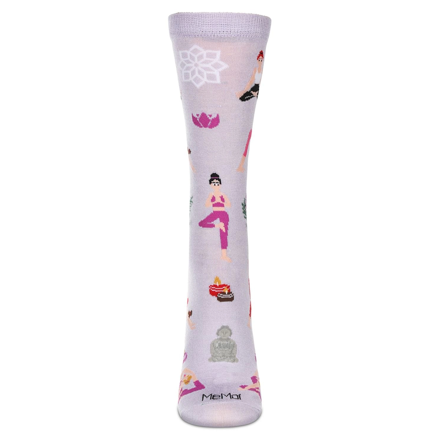 MeMoi Women's Yoga Rayon From Bamboo Crew Socks