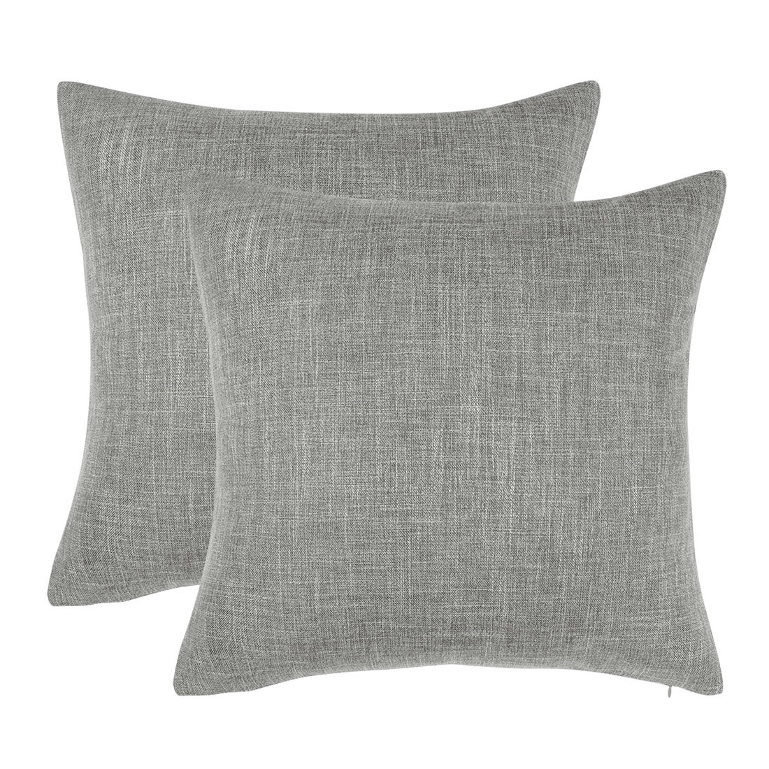 REGALWOVEN 2pcs Linen Throw Pillow Covers, Square Decorative 18"x18"