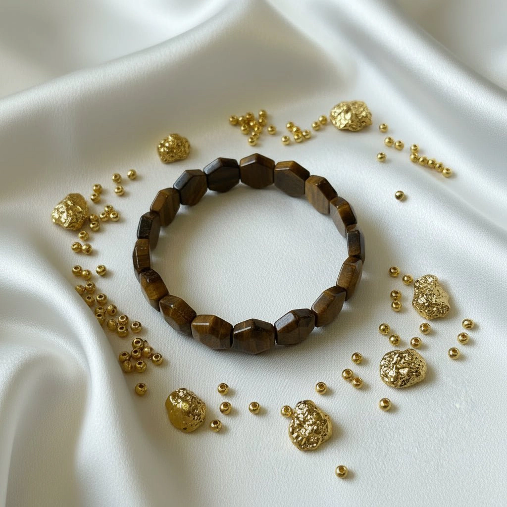 DressAtR Women's Tiger's Eye Stretch Bracelet