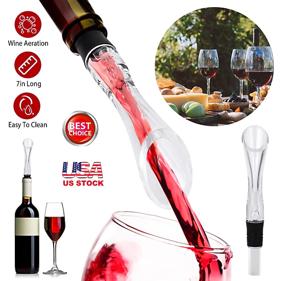 GBruno In-Bottle Wine Aerator Pourer With Drip Stopper