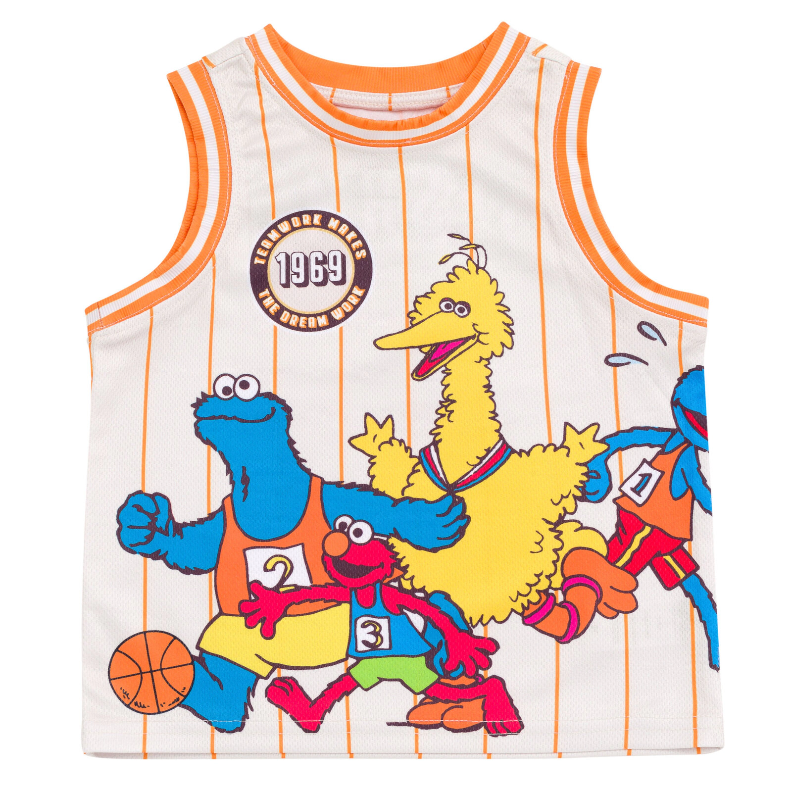 Sesame Street Boys' 2-Piece Athletic Basketball Jersey and Shorts Set