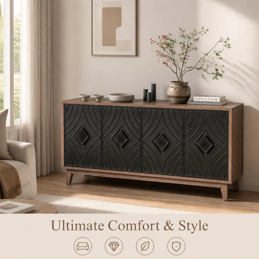 GOODSILO 60" Freestanding Floor Storage Cabinet