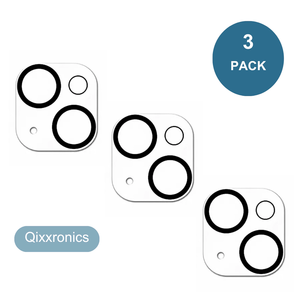 Qixxronics Camera Lens Protector for iPhone 13 Mini Camera Lens Tempered Glass Protector [Night Circle] 3PCS