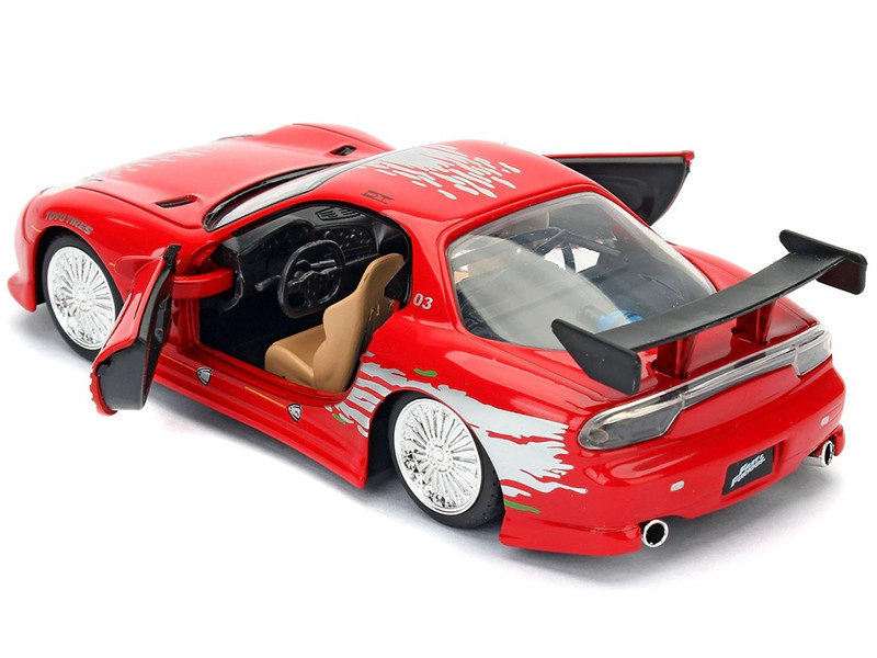 Jada Dom's Mazda RX-7 Red with Graphics "Fast & Furious" Movie 1/32 Diecast Model Car by Jada