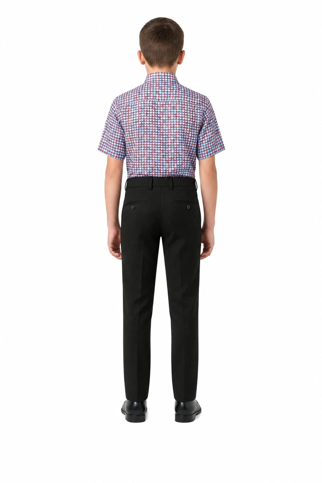 Elie Balleh Boys Slim Fit Printed Short Sleeve Shirt