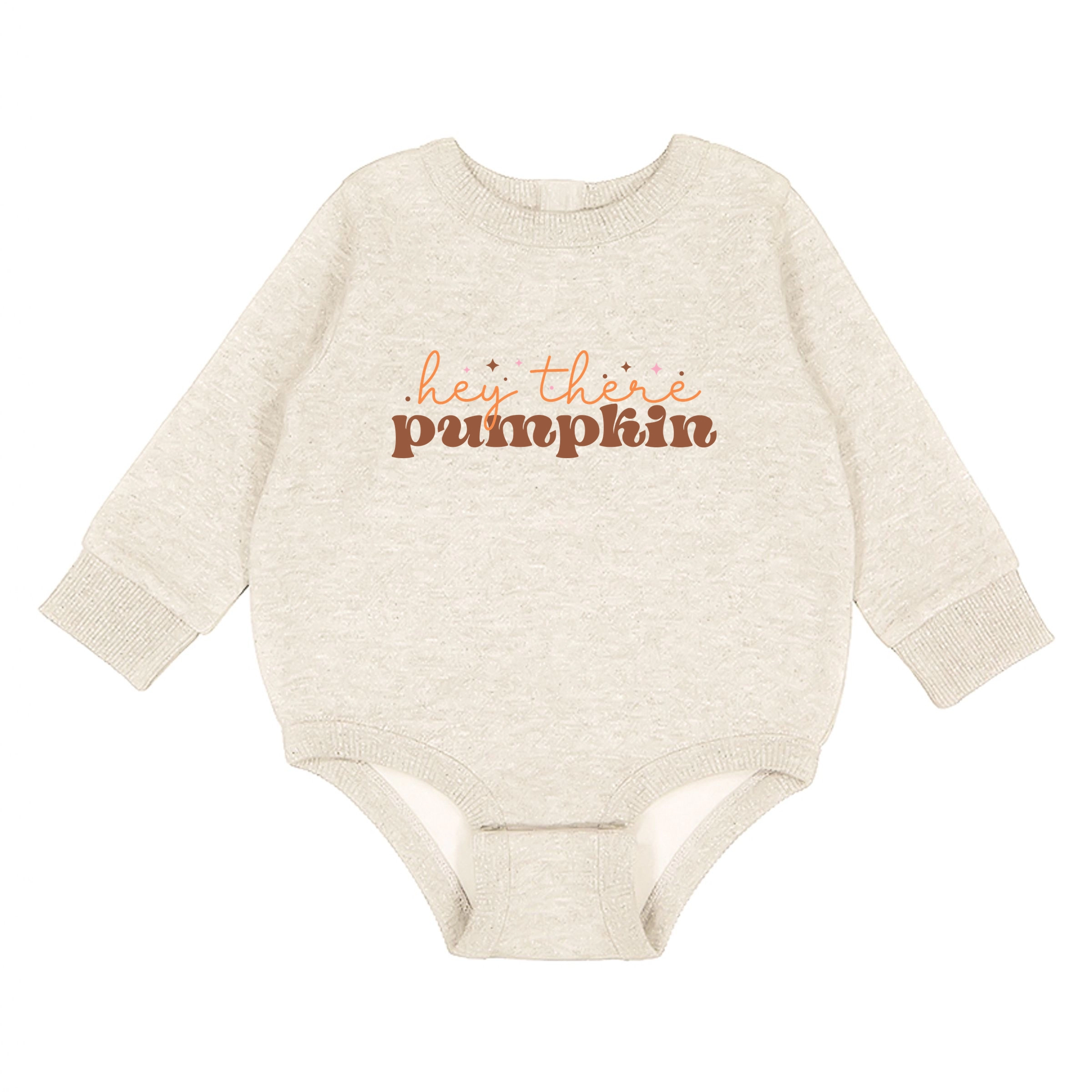 The Juniper Shop - Infant Fleece BodySuit Hey There Pumpkin Stars