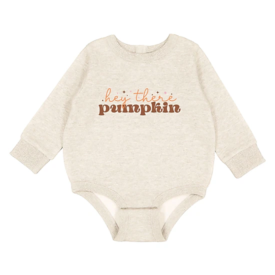 The Juniper Shop - Infant Fleece BodySuit - Hey There Pumpkin Stars