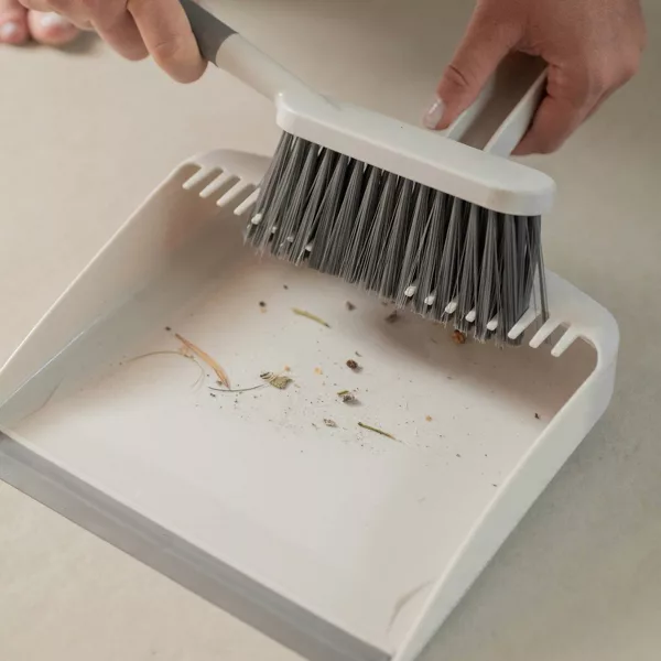 OU Flow Hand Broom with Dust Pan Set, Home Cleaning Brush and Dustpan Combo