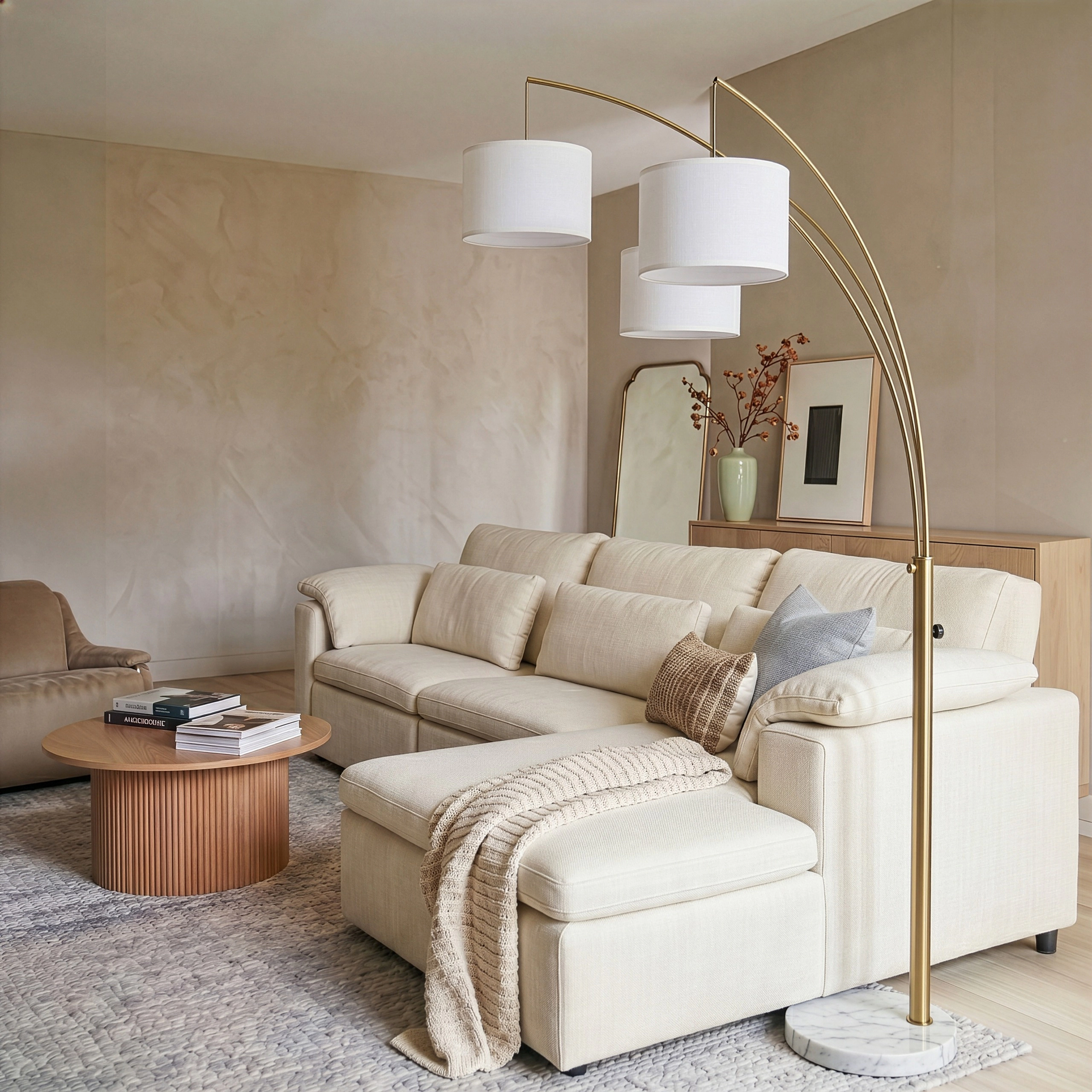 Brightech Trilage Marble Adjustable Floor Lamp