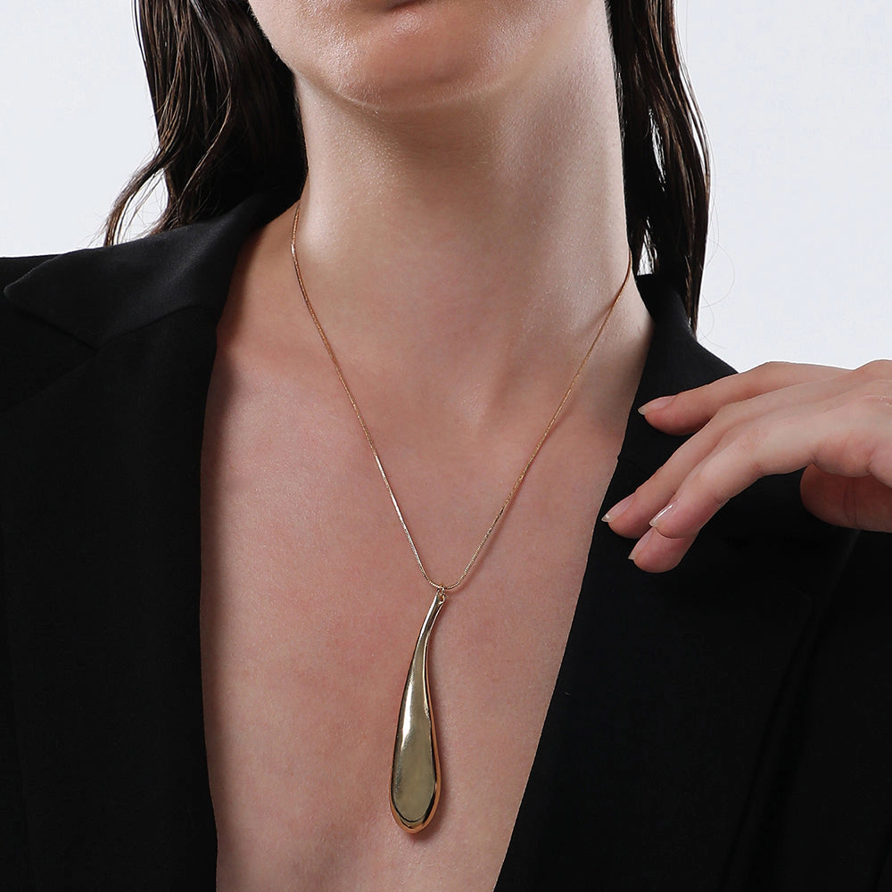 SOHI Women's California Gold the Drip Pendant Necklace