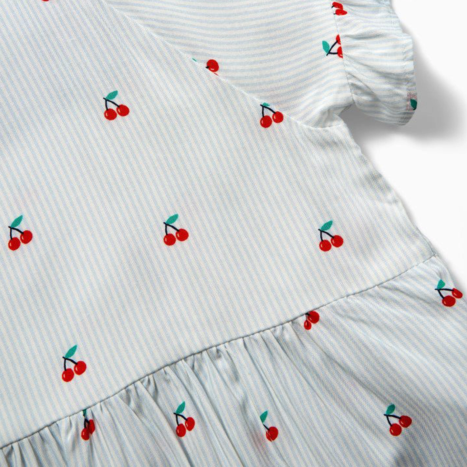 Rockets of Awesome Cherry Striped Poplin Top for Girls