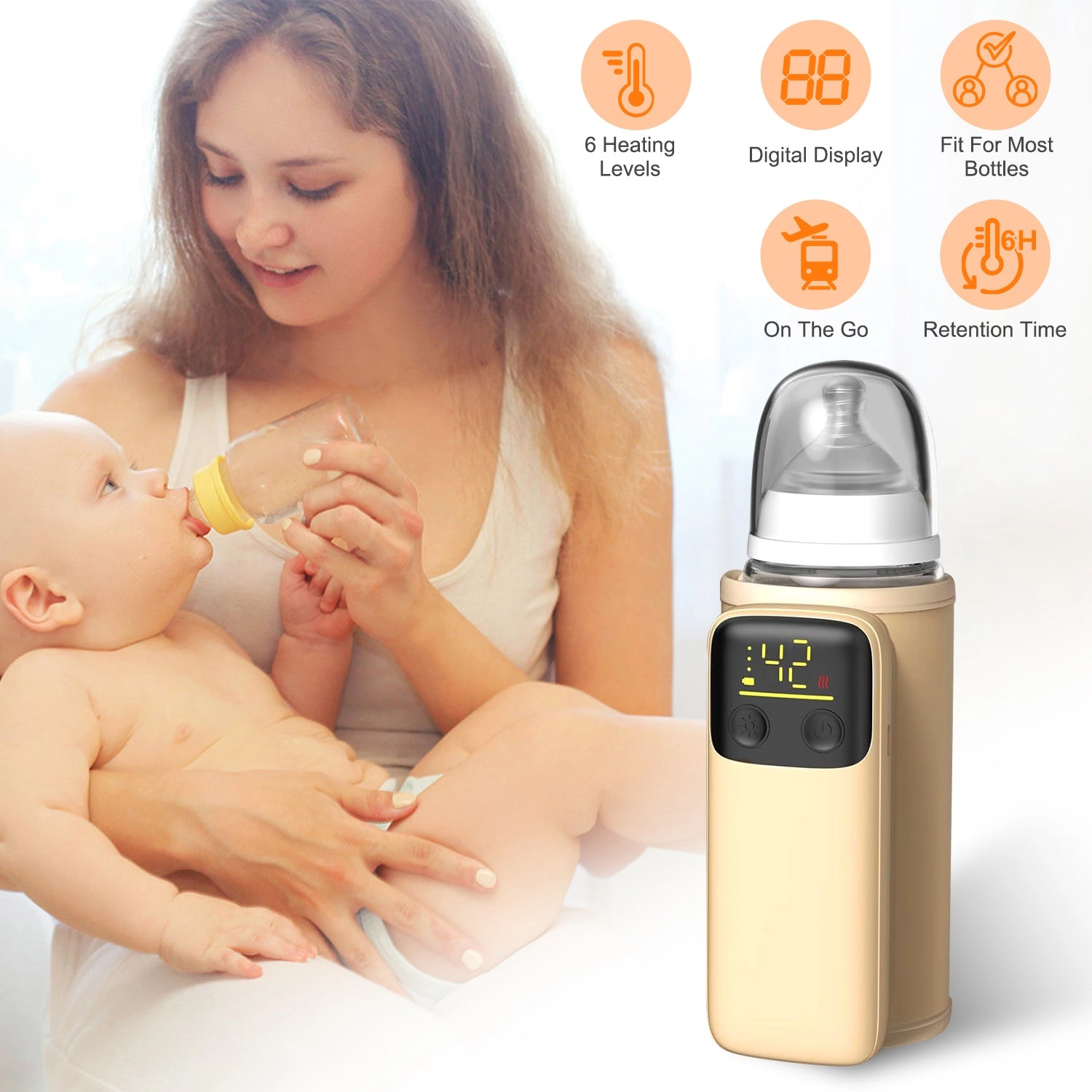 GBruno Kids' Kids' Portable Bottle Warmer With Night Light