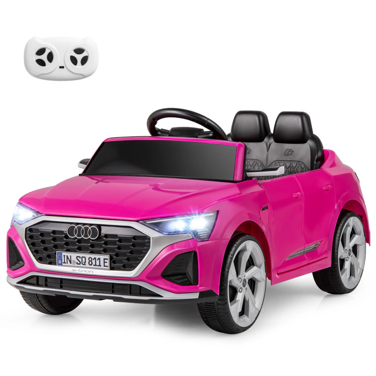 Hivvago 12V Kids Ride on Car Licensed Audi SQ8 with Remote Control and 3 Speeds-Pink
