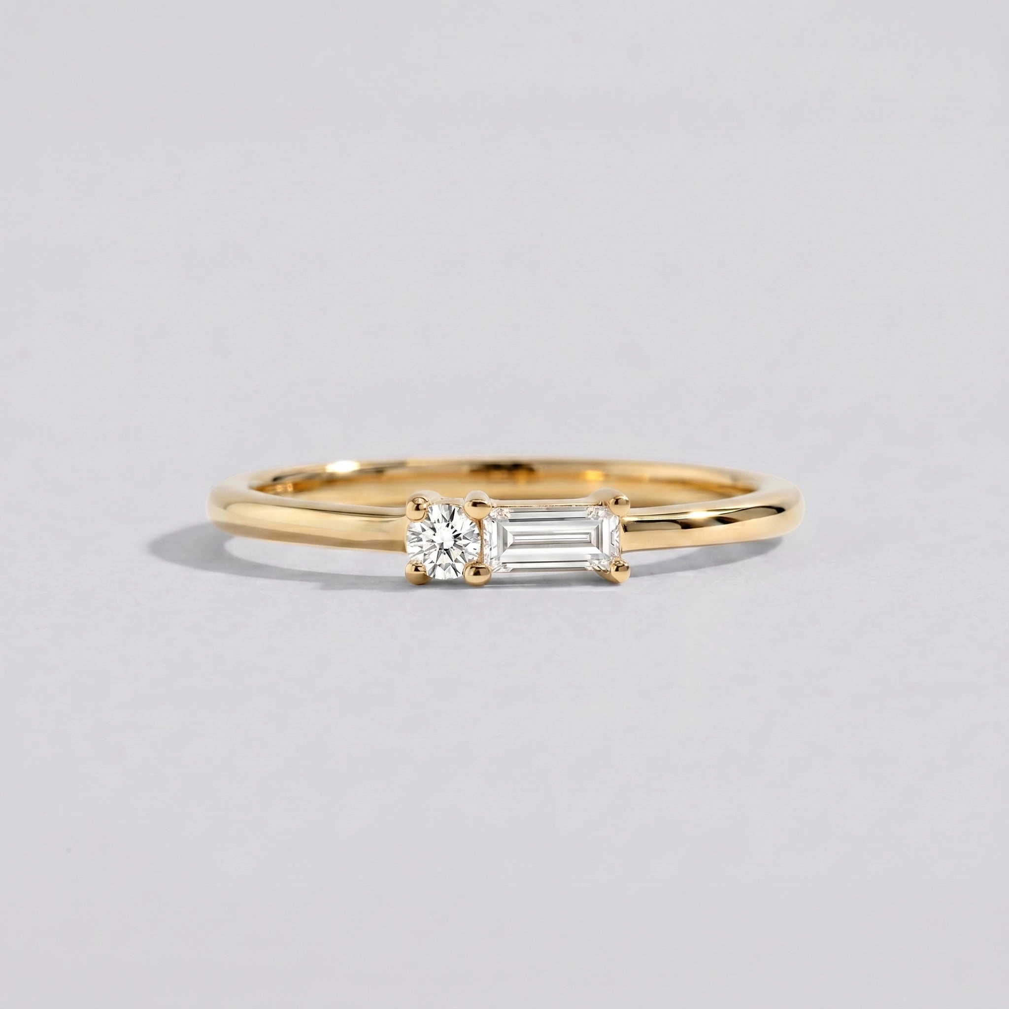 Mint & Lily Women's Dainty Baguette Ring