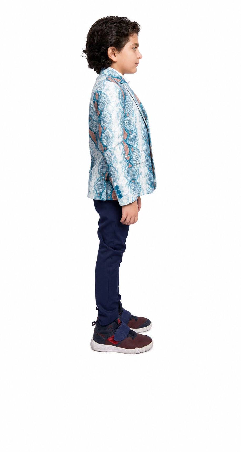 Elie Balleh Boys Slim Fit Snakeskin Blazer