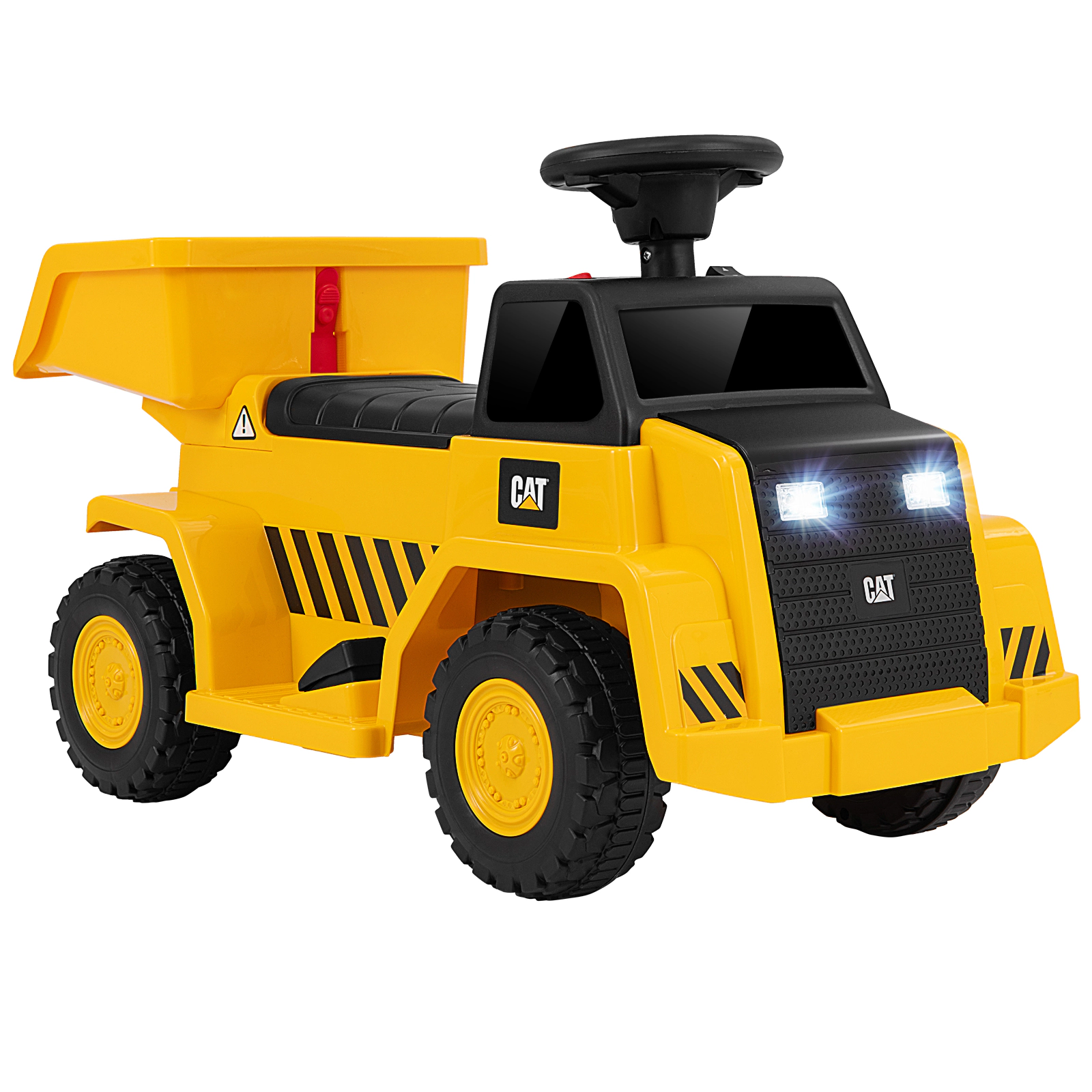 Hivvago 6V Electric Licensed Caterpillar Construction Vehicle with One-Button Start-Yellow