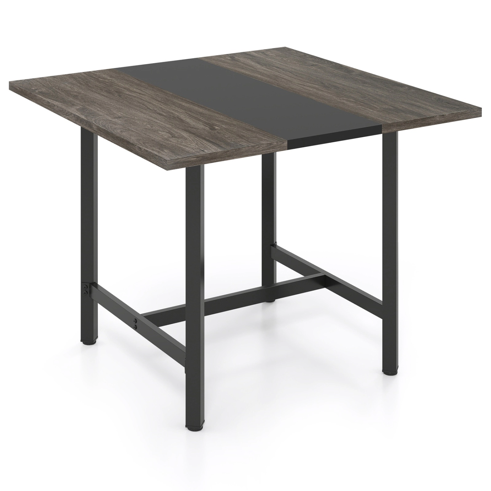 SUGIFT 39.5-in Rustic Brown 200-lb Capacity Square Conference Meeting Room Table with Thickened Top