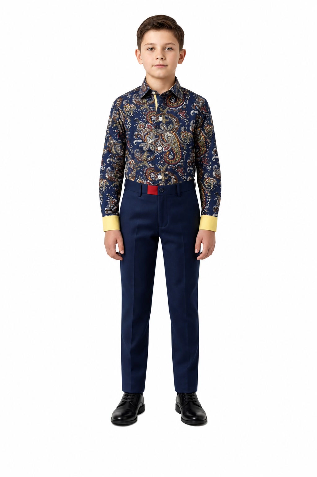 Elie Balleh Boys Slim Fit Paisley Shirt