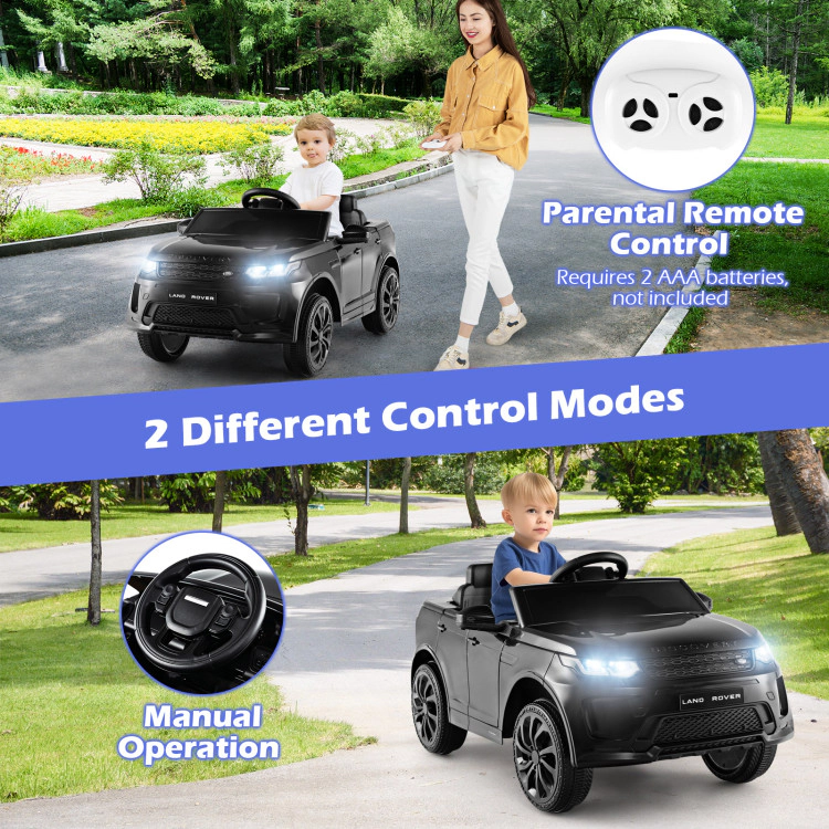 Hivvago 12V Kids Ride On Car with Remote Control Lockable Doors Slow Start System and LED Lights