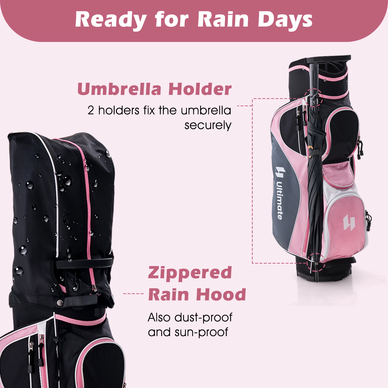 LJG Women's Complete Golf Club Set Right Hand with Rain Hood