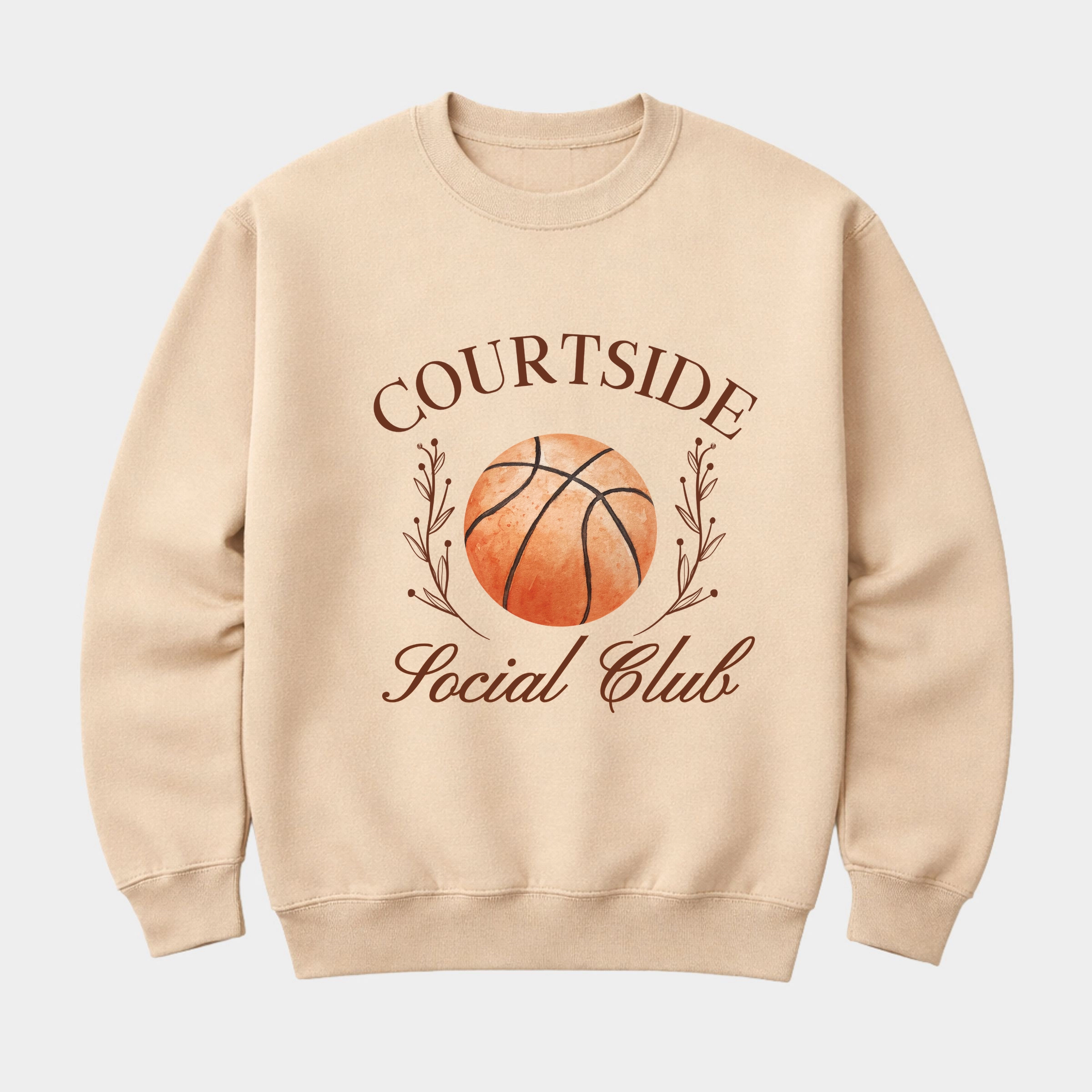 Simply Sage Market - Basketball Courtside Social Club  Women's Graphic Sweatshirt