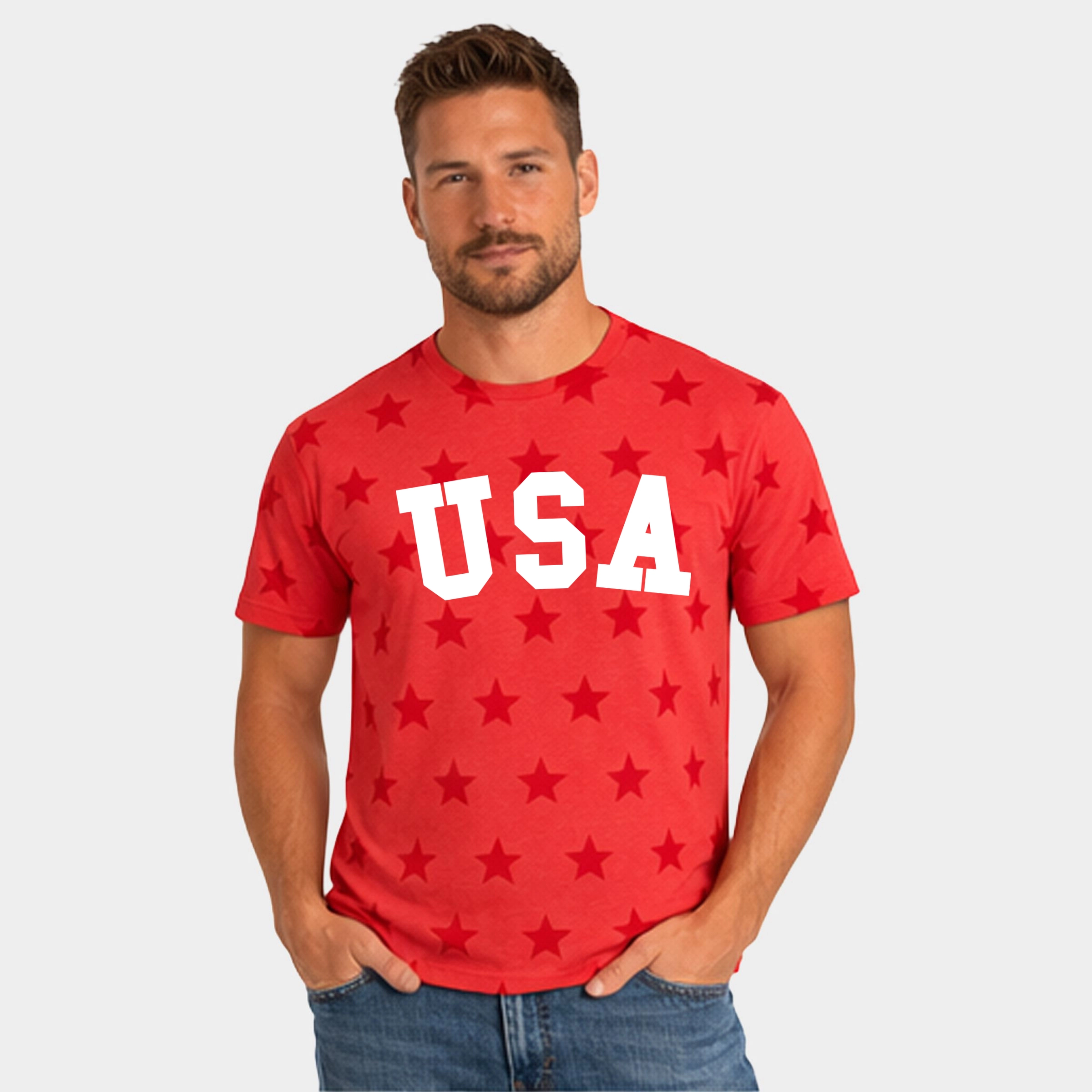 Simply Sage Market - Usa Bold Men's Short Sleeve Star Tee