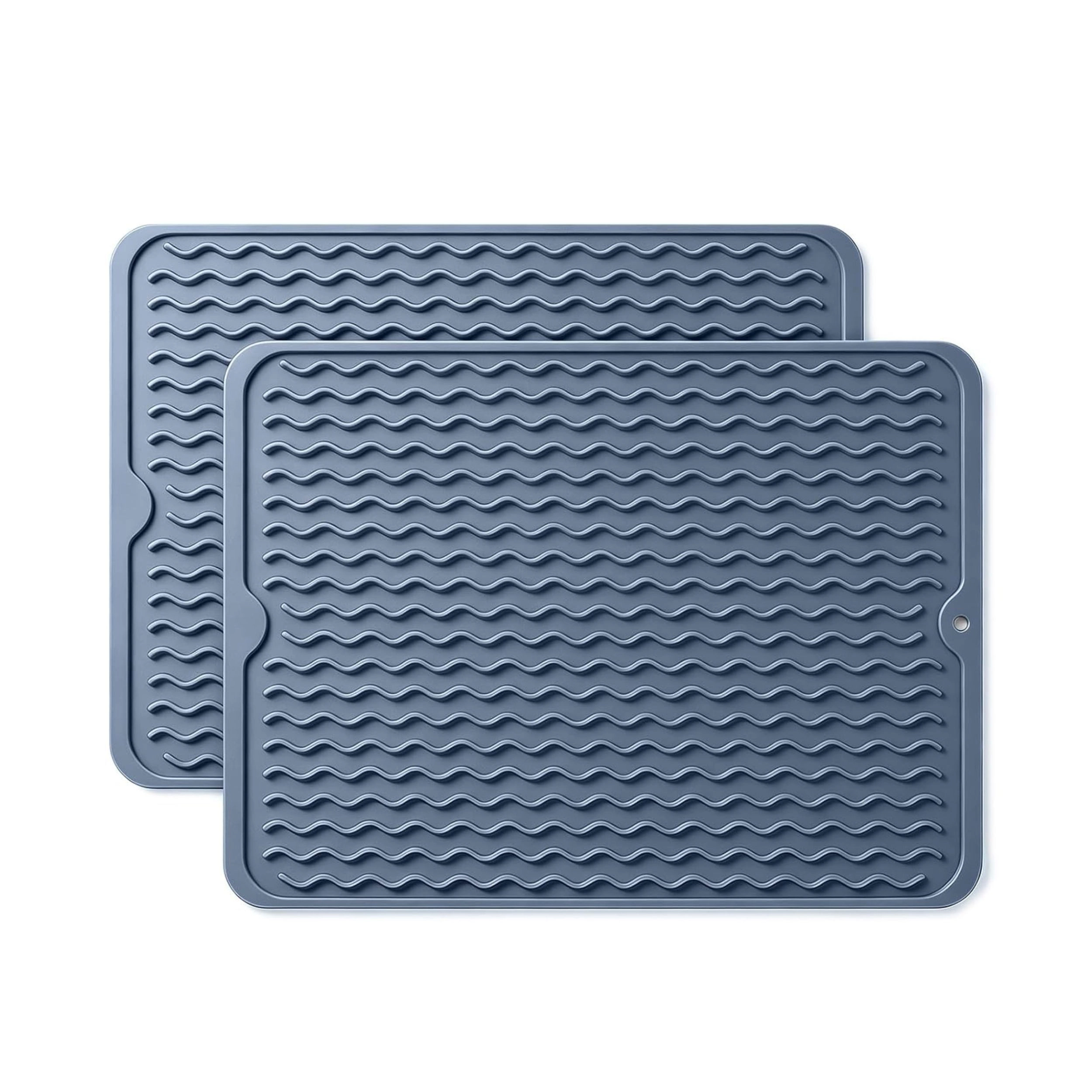 Stock Preferred Pack of 2 Silicone Dish Drying Mats for Kitchen Counter and Coffee Bar