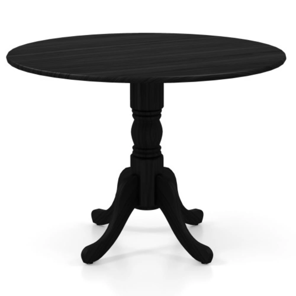 Hivvago Round Dining Table Crafted Wood with Trestle Support