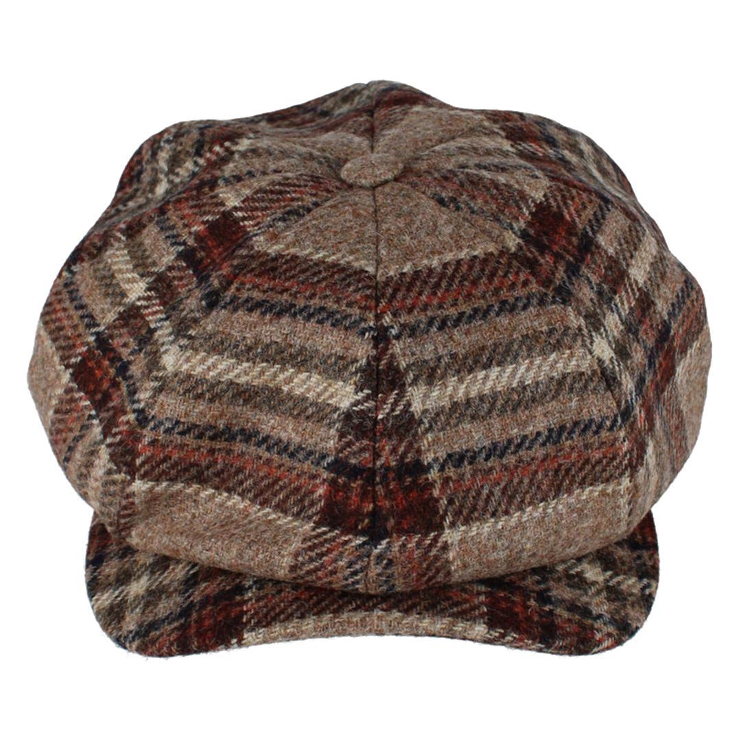 Wigens Men's Tweed Check Melange Classic Newsboy Cap