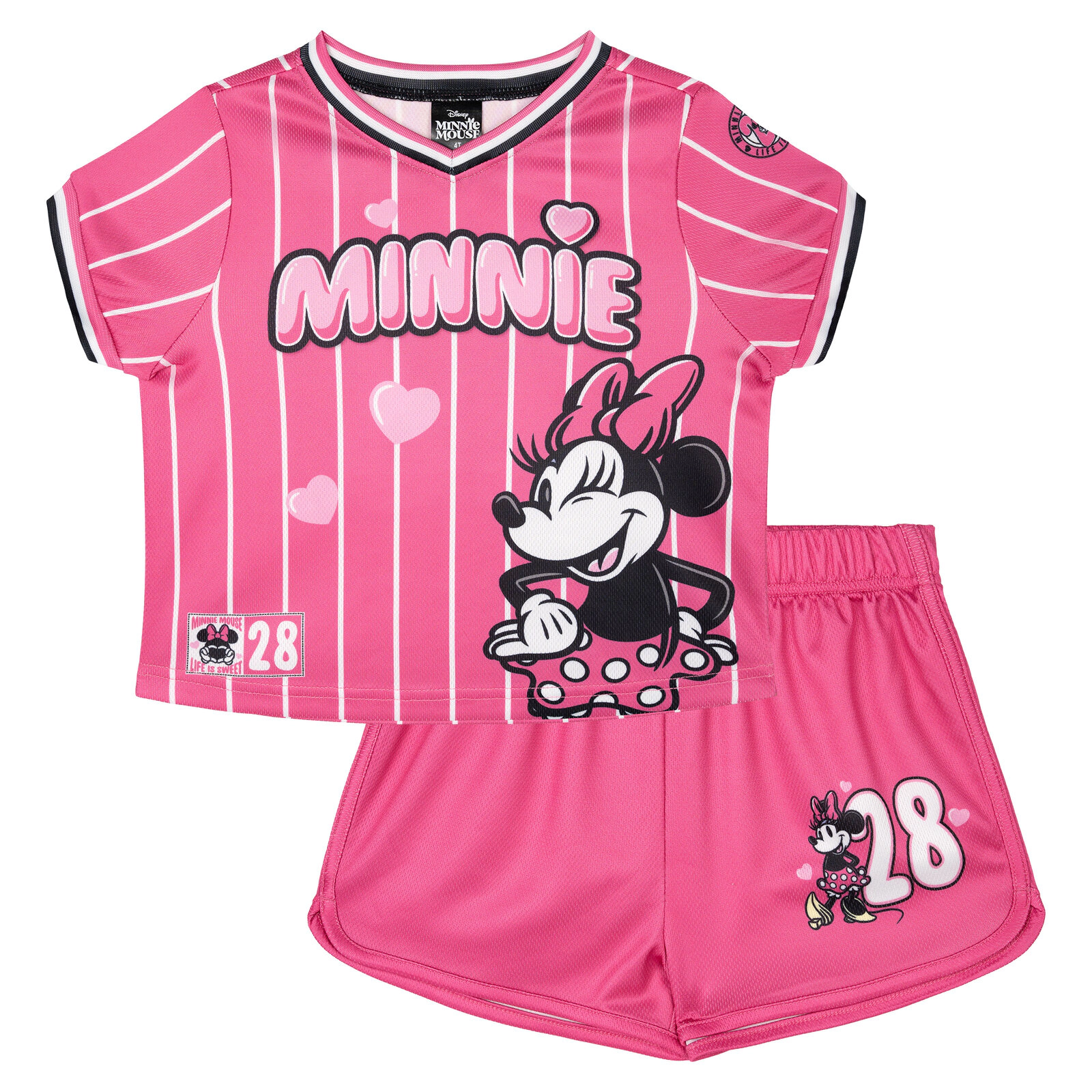 Disney Girls' Soccer 2-Piece T-Shirt and Shorts Set